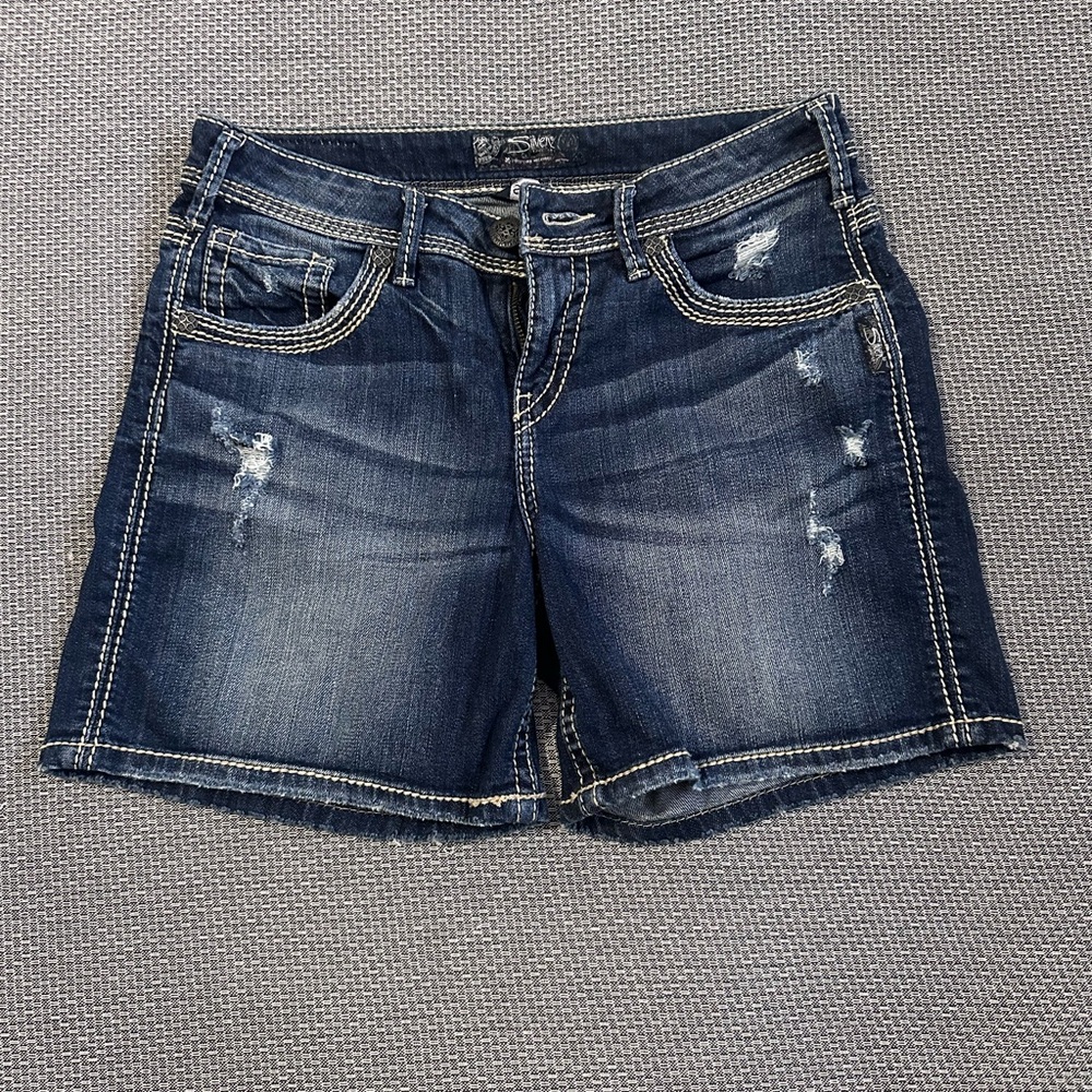 Silver Suki Denim Shorts